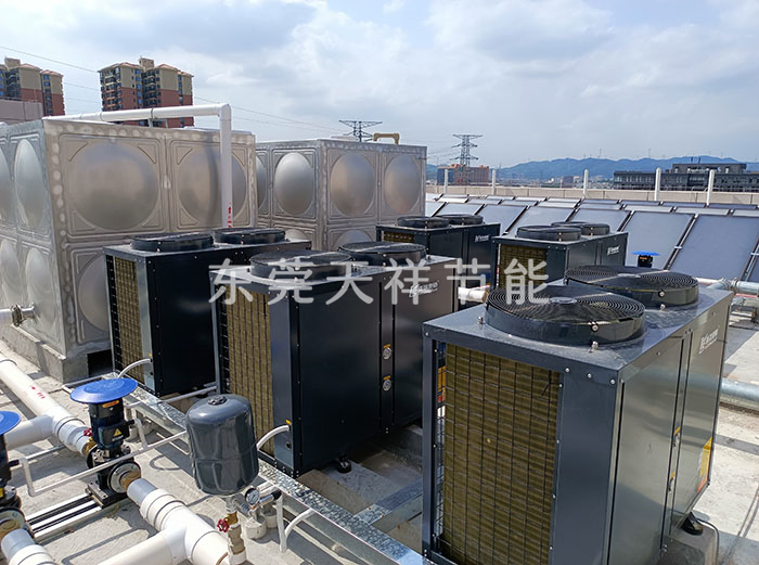 工厂宿舍太阳能联合空气能热水系统